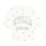 Stella Mccartney T-Shirt Girocollo tinta unita con Stampe Panna per Bambina TX8C61X PANNA STELLA McCARTNEY 