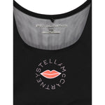 Stella Mccartney Top Giromanica tinta unita con Stampa Nero per Bambina TX8D32 NERO STELLA McCARTNEY 