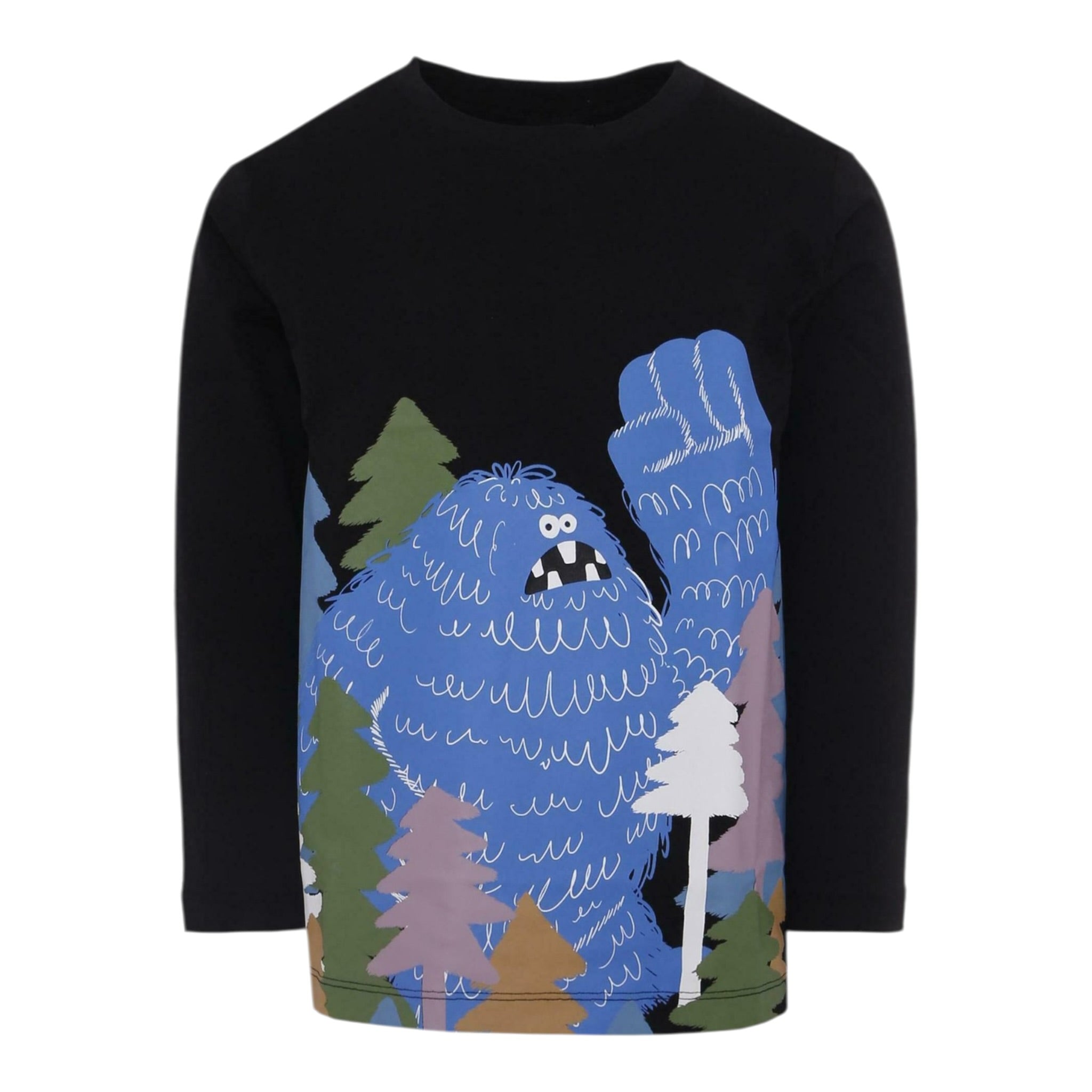 Stella Mccartney Shirt Girocollo tinta unita con Stampa Nero per Bambino TX8Q70 NERO STELLA McCARTNEY 
