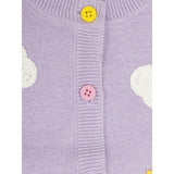 Stella Mccartney Cardigan tinta unita con Ricami Lilla per Neonata TX9000 LILLA STELLA McCARTNEY 