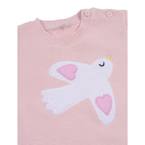 Stella Mccartney Maglia Girocollo tinta unita con Ricami Rosa per Neonata TX9050 ROSA STELLA McCARTNEY 