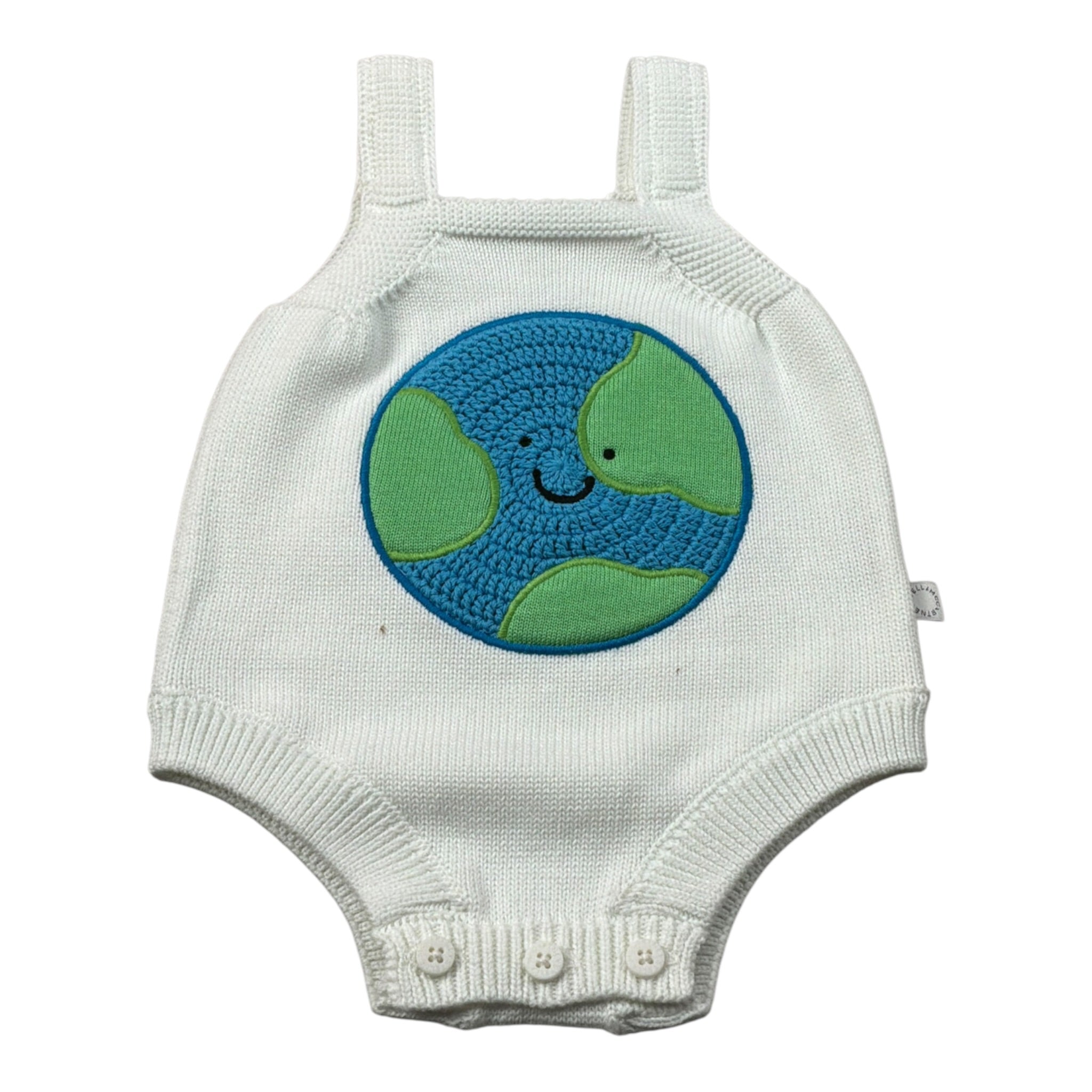 Stella Mccartney Body Giromanica tinta unita con Ricami Bianco per Neonata TXA522 BIANCO STELLA McCARTNEY 