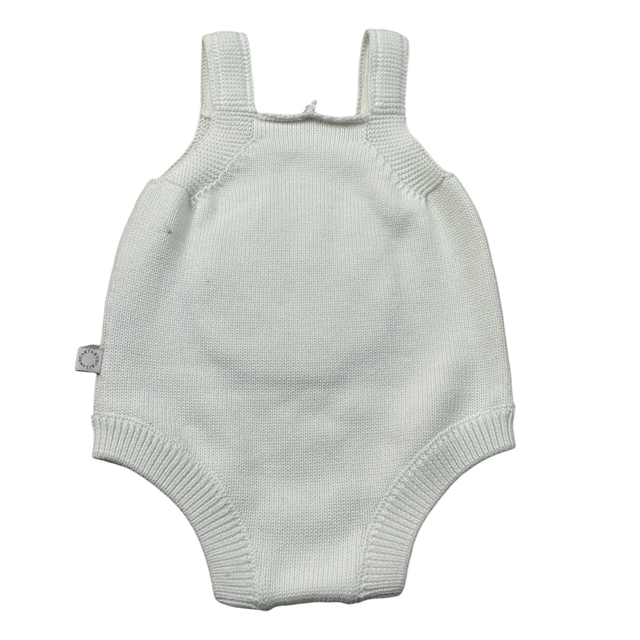 Stella Mccartney Body Giromanica tinta unita con Ricami Bianco per Neonata TXA522 BIANCO STELLA McCARTNEY 