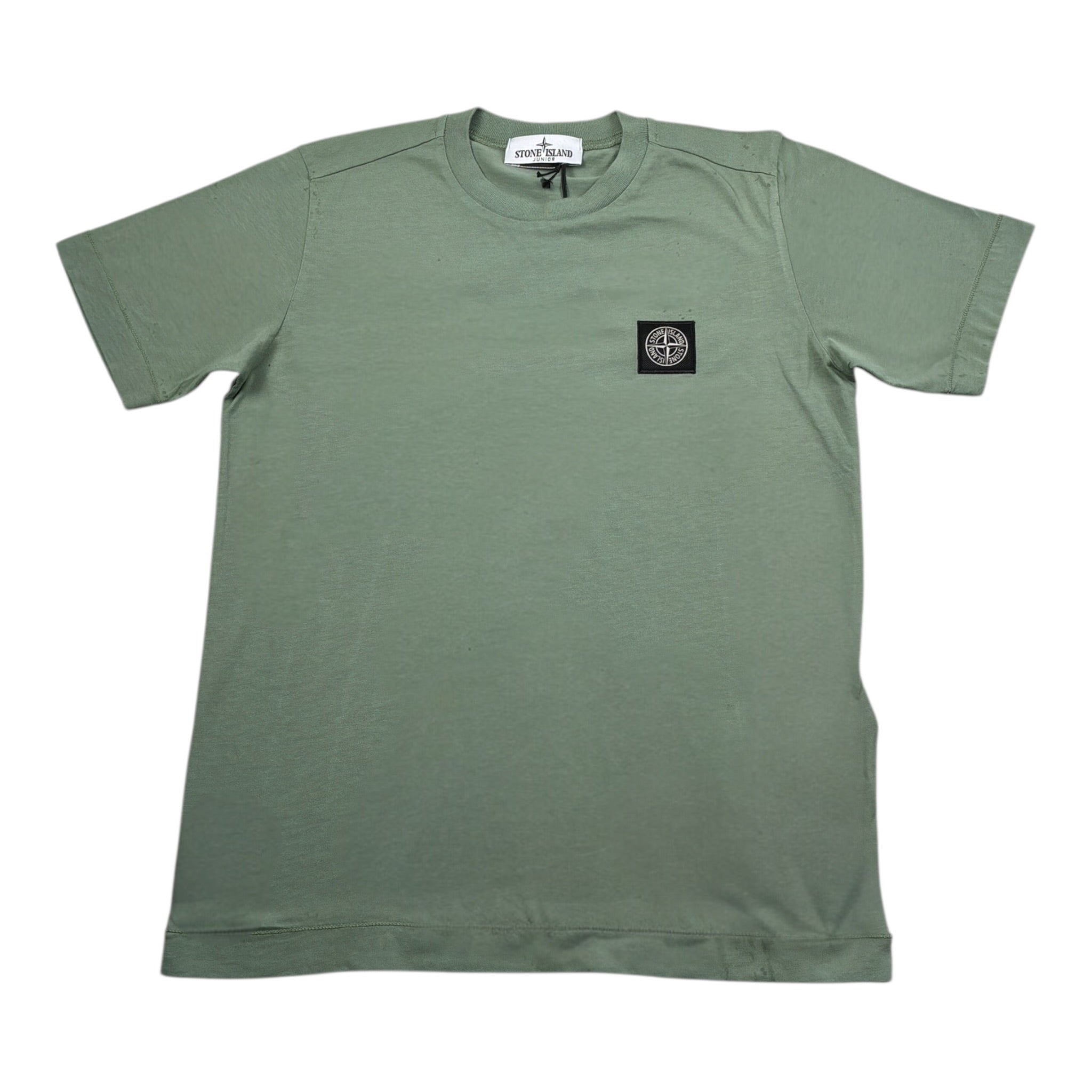 Stone Island T-Shirt tinta unita con Logo Verde per Bambino K2S162100002 VERDE STONE ISLAND 