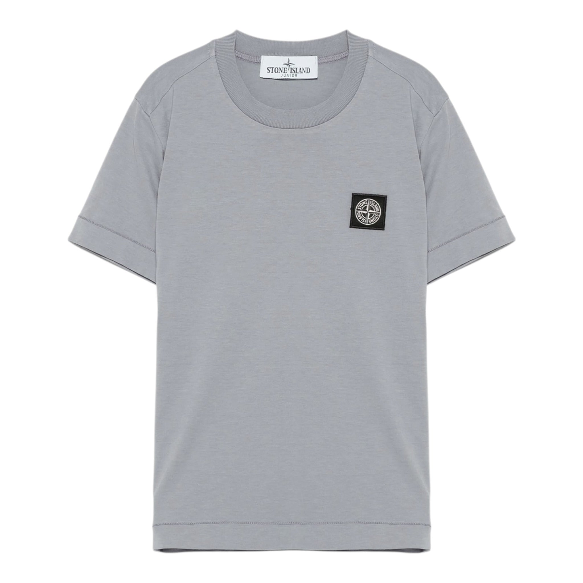 Stone Island T-Shirt tinta unita con Logo Grigio per Bambino K2S162100006 GRIGIO STONE ISLAND 