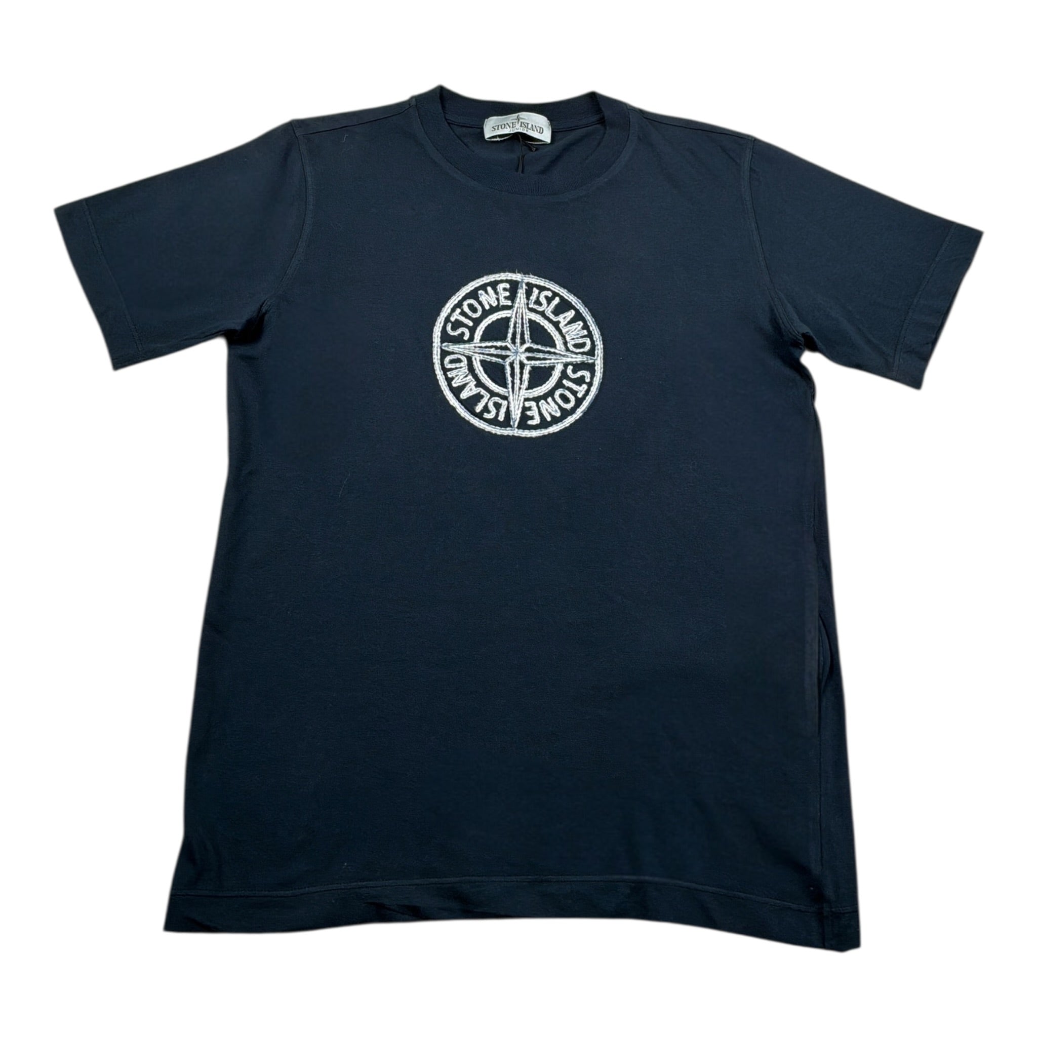 Stone Island T-Shirt tinta unita con Logo Blu per Bambino K2S162100008 BLU STONE ISLAND 