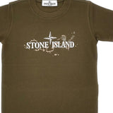 Stone Island T-Shirt tinta unita con Logo Verde per Bambino K2S16210100010 VERDE STONE ISLAND 
