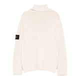 Stone Island Maglia tinta unita con Logo E Collo Alto Panna per Bambino K2S165100018 PANNA STONE ISLAND 