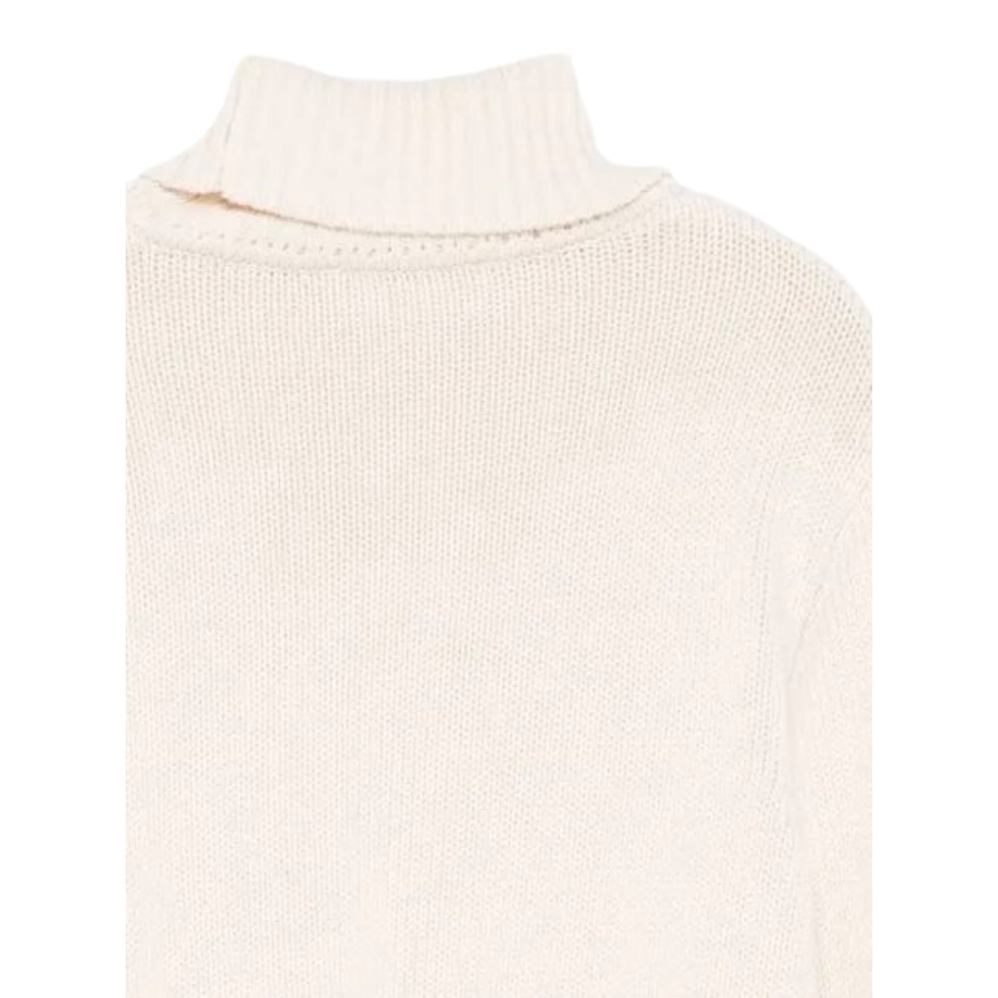 Stone Island Maglia tinta unita con Logo E Collo Alto Panna per Bambino K2S165100018 PANNA STONE ISLAND 