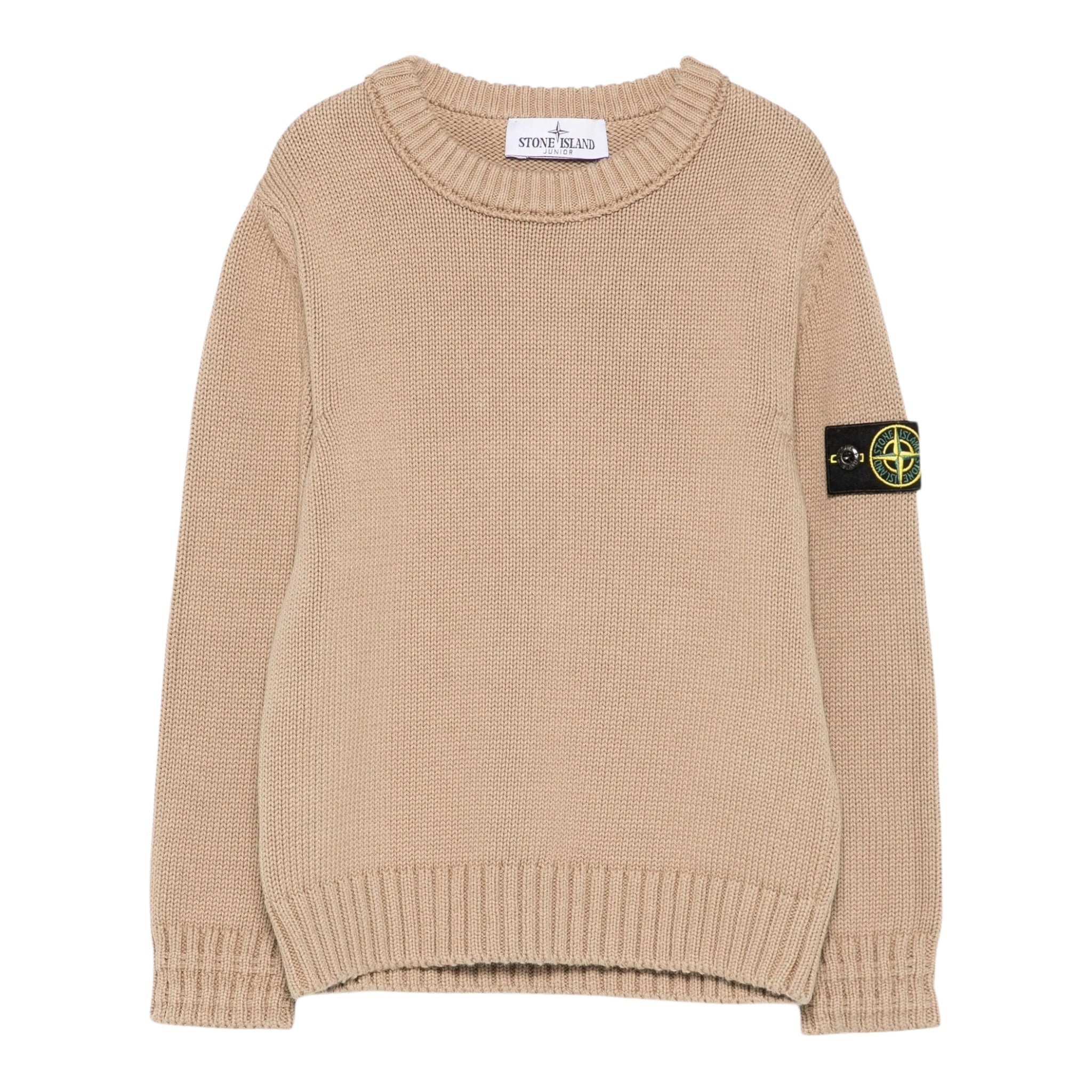 Stone Island Maglia tinta unita Girocollo Sabbia per Bambino K2S165100019 SABBIA STONE ISLAND 