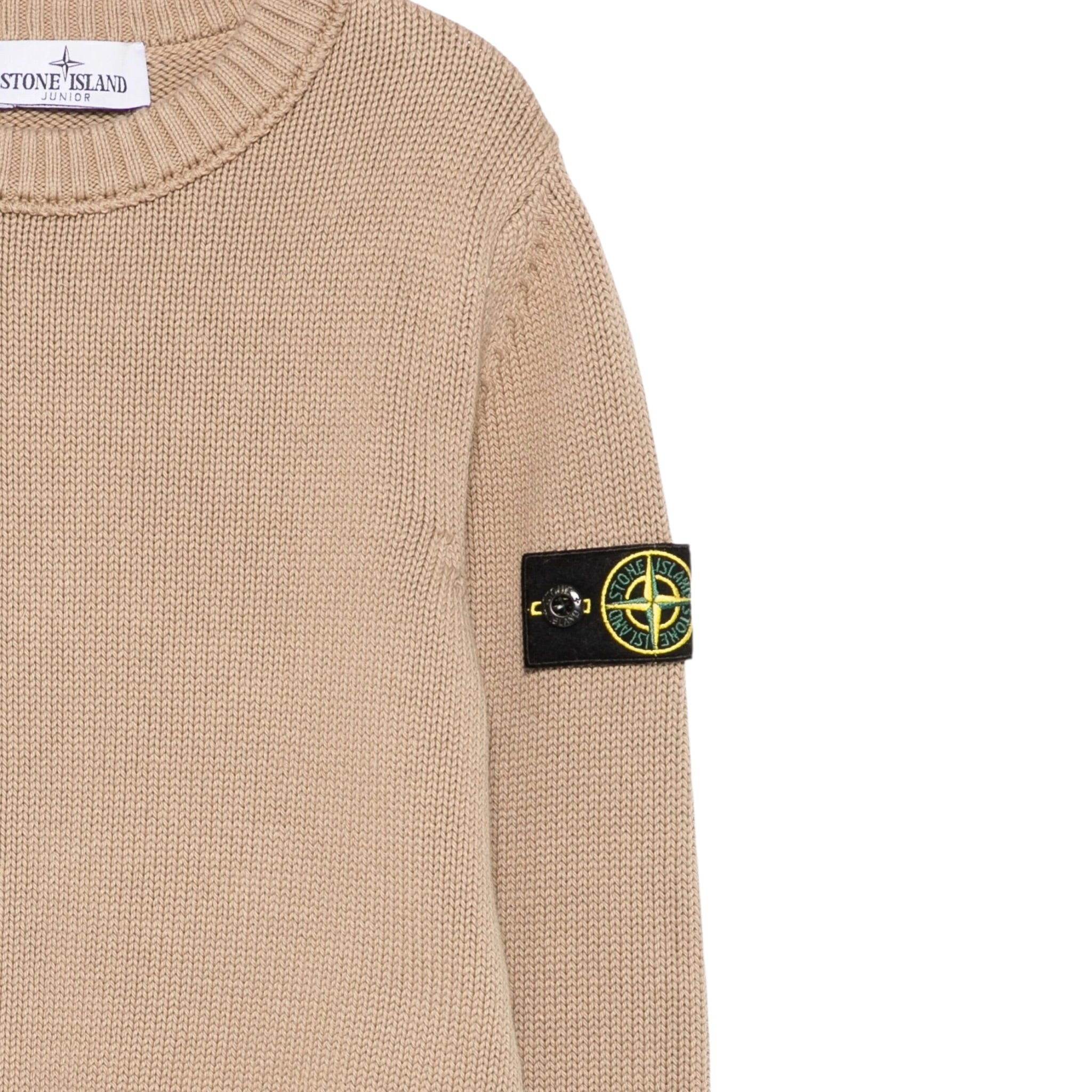 Stone Island Maglia tinta unita Girocollo Sabbia per Bambino K2S165100019 SABBIA STONE ISLAND 