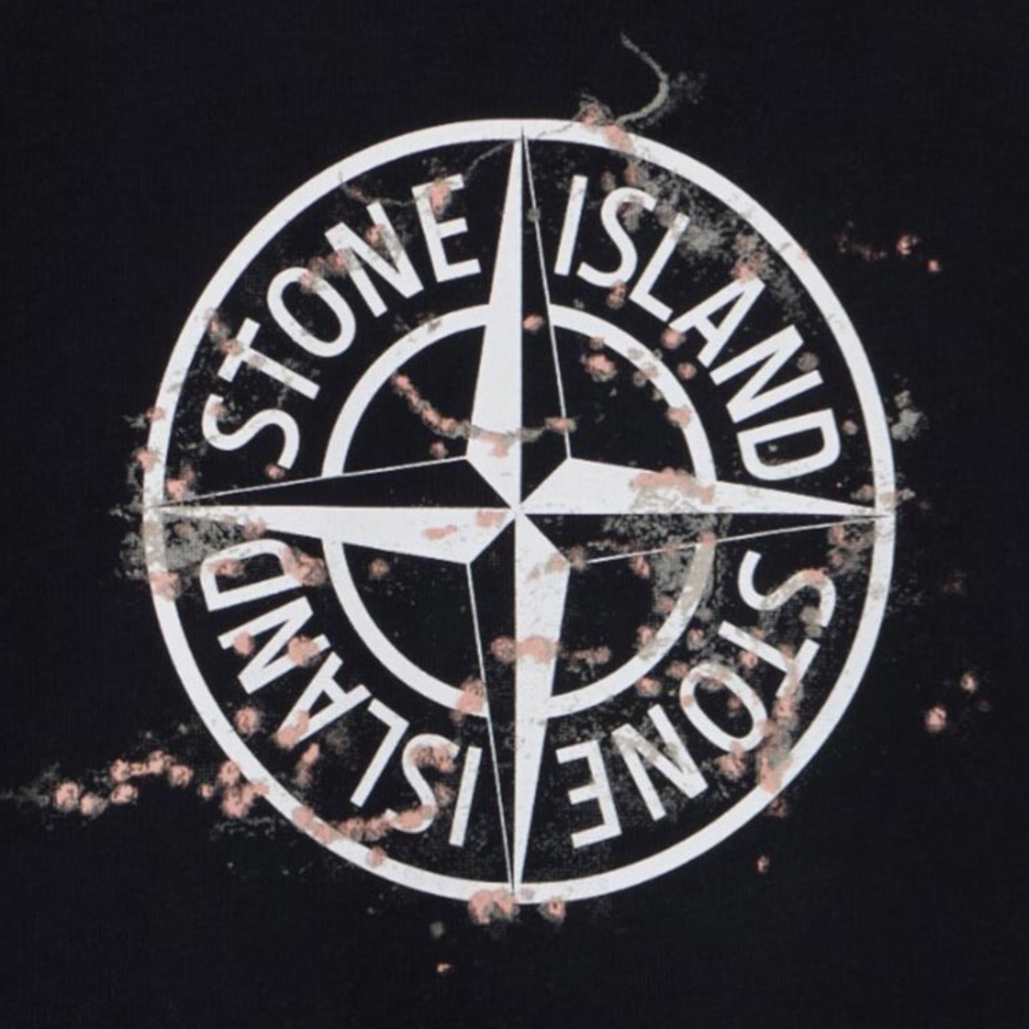 Stone Island Felpa tinta unita con Stampa Nero per Bambino K2S166100015 NERO STONE ISLAND 