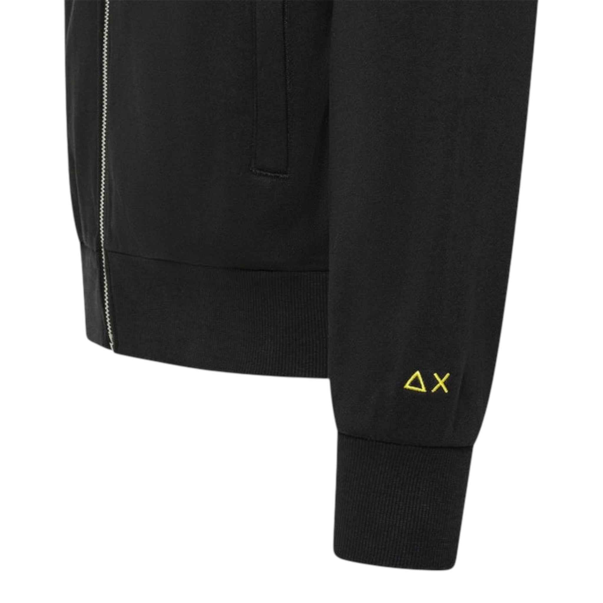 Sun68 Felpa Xon Zip E Cappuccio tinta unita Nero per Bambino F45323 NERO SUN68 