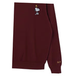 Sun68 Maglia Girocollo tinta unita con Ricamo Snoopy Bordeaux per Bambino K45350X BORDEAUX SUN68 