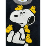 Sun68 Maglia Girocollo tinta unita con Ricamo Snoopy Blu per Bambino K45363 BLU SUN68 