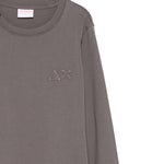 Sun68 Shirt Girocollo tinta unita con Logo Grigio per Bambino T45326 GRIGIO SUN68 