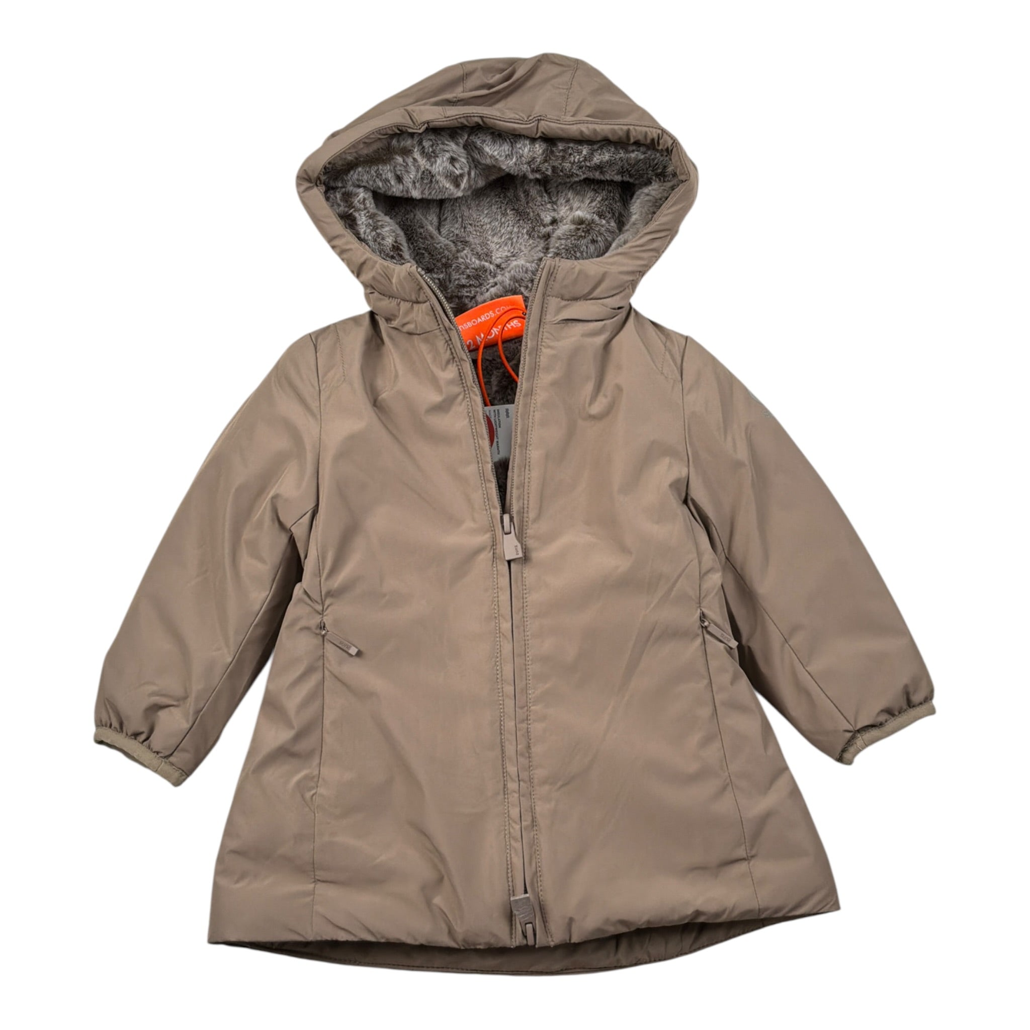 Suns Giubbino Tina Unita con Zip E Cappuccio Fango per Neonato GBS5353DB FANGO SUNS 