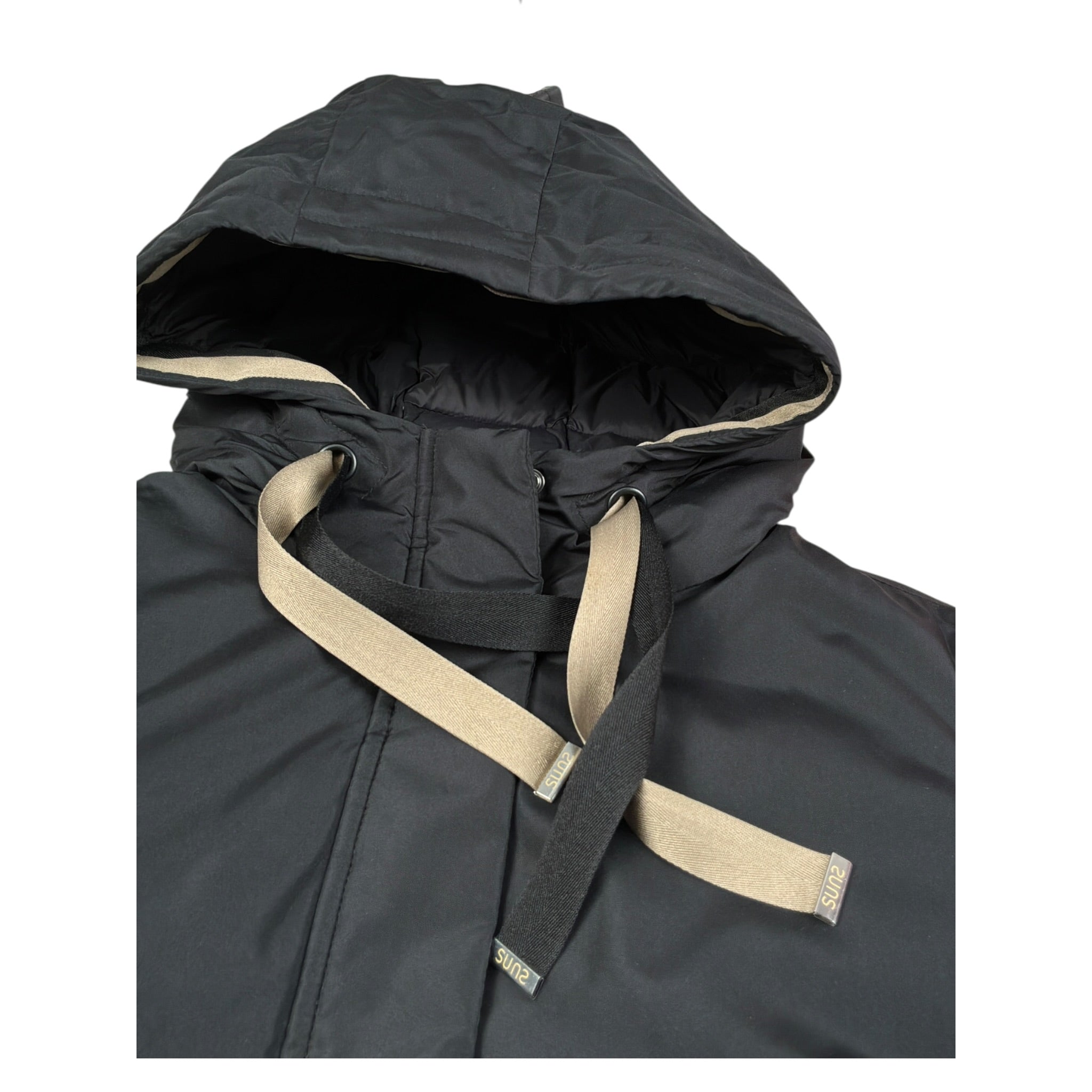 Suns Giubbino tinta unita con Cappuccio Nero per Bambino GBS6304D NERO SUNS 