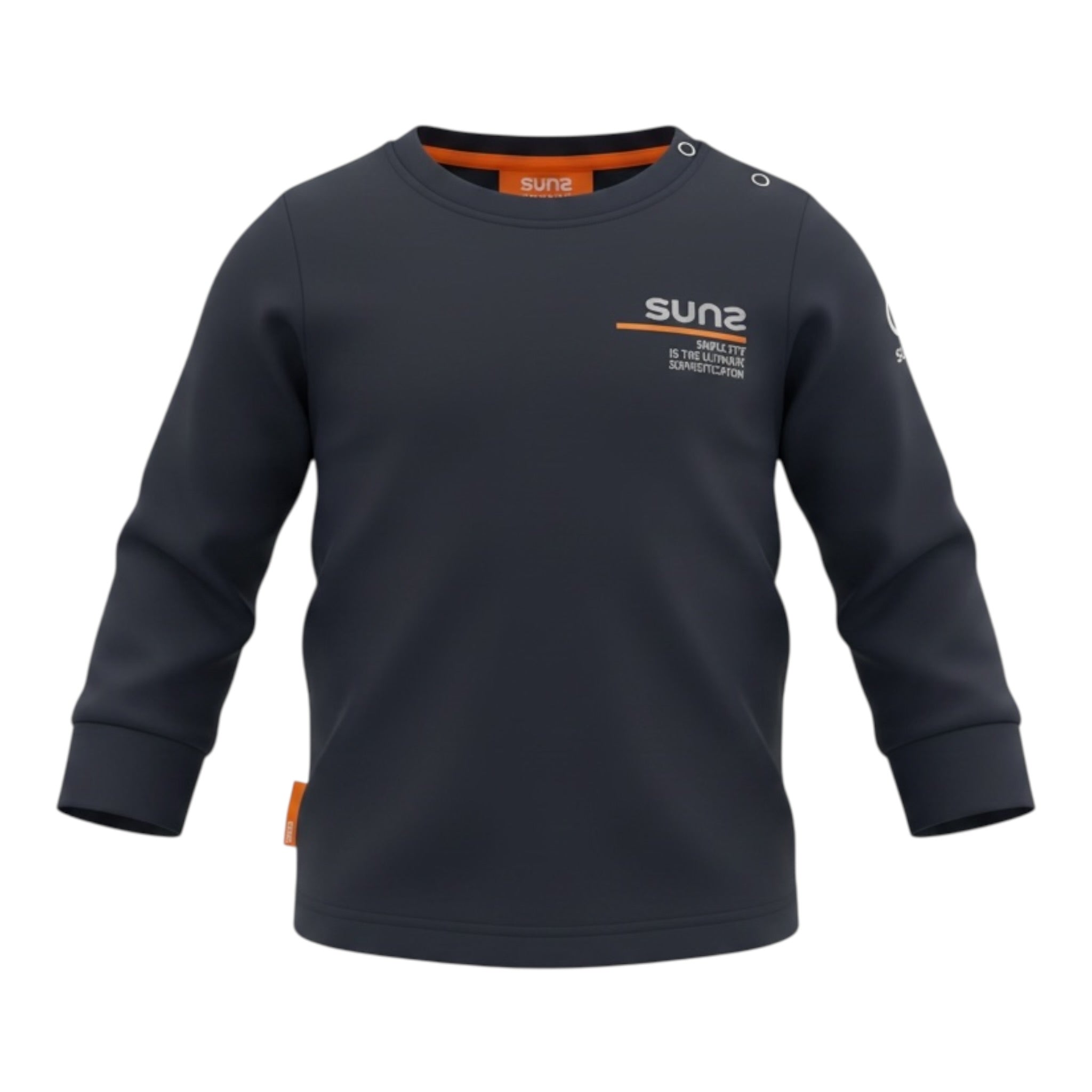 Suns Shirt tinta unita con Stampa Blu per Bambino TSS6301UBJ BLU SUNS 