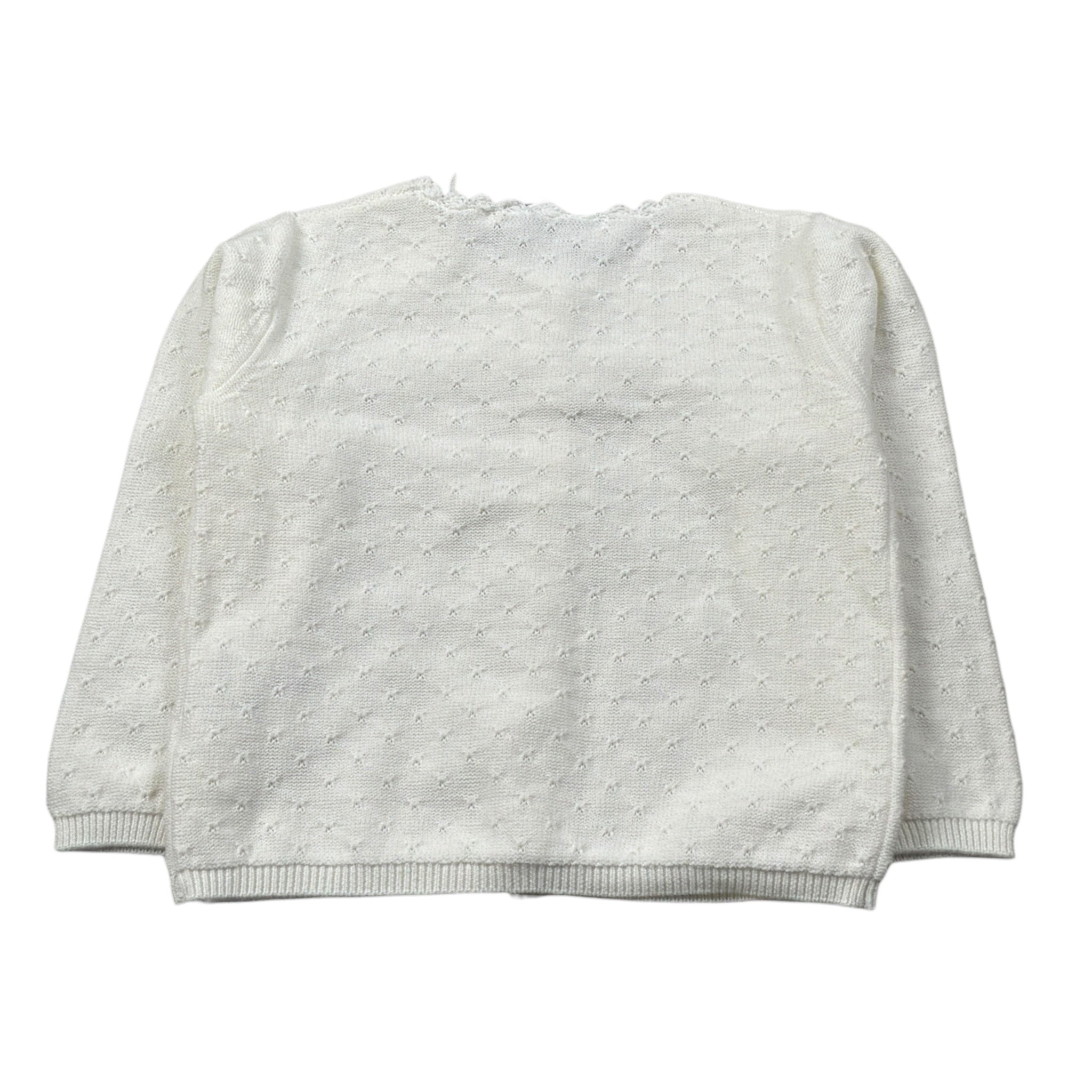 Tartine Et Chocolat Cardigan tinta unita con Ricami Bianco per Neonata CA18011 BIANCO TARTINE ET CHOCOLAT 