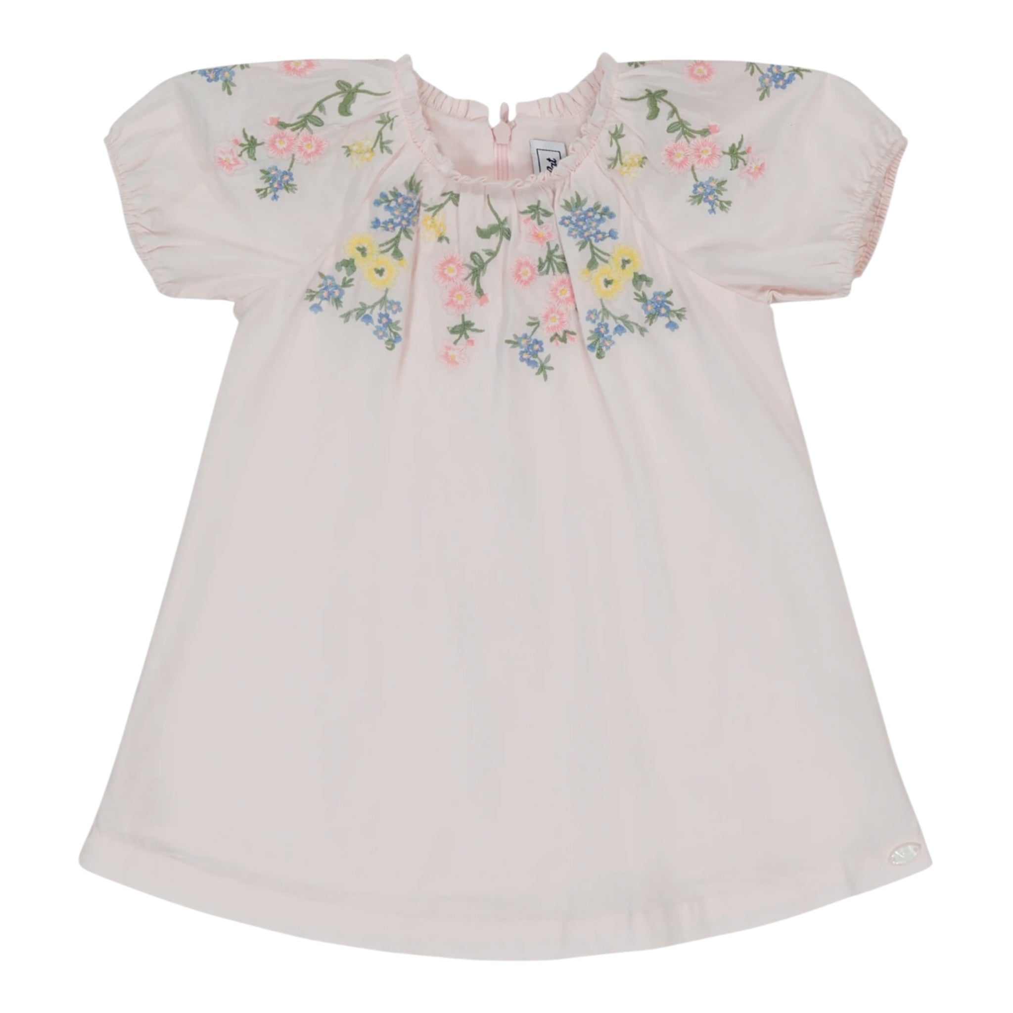 Tartine Et Chocolat Abito Camicia tinta unita con Ricami Rosa per Neonata CA30181 ROSA TARTINE ET CHOCOLAT 