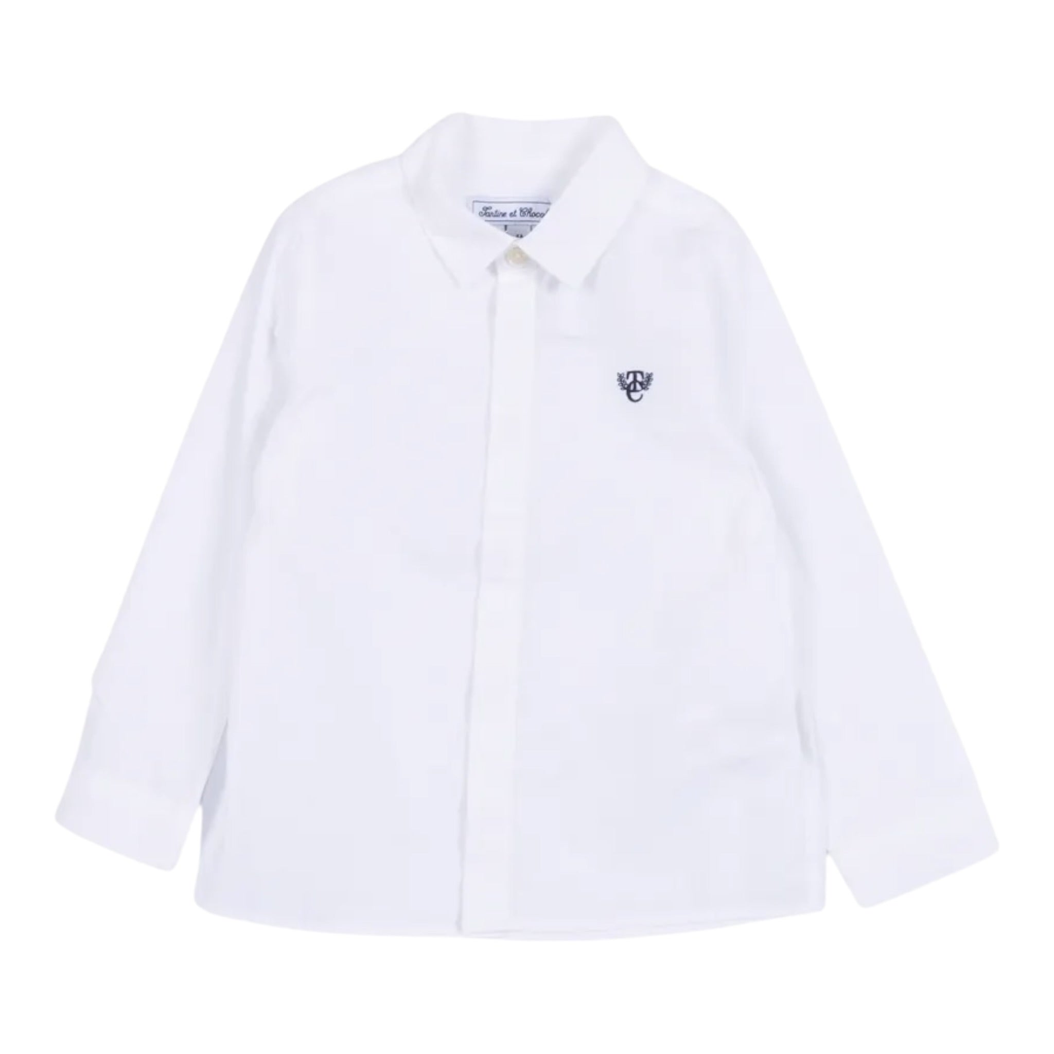 Tartine Et Chocolat Camicia Manica Lunga con Logo Bianco per Neonato CB12021N BIANCO TARTINE ET CHOCOLAT 