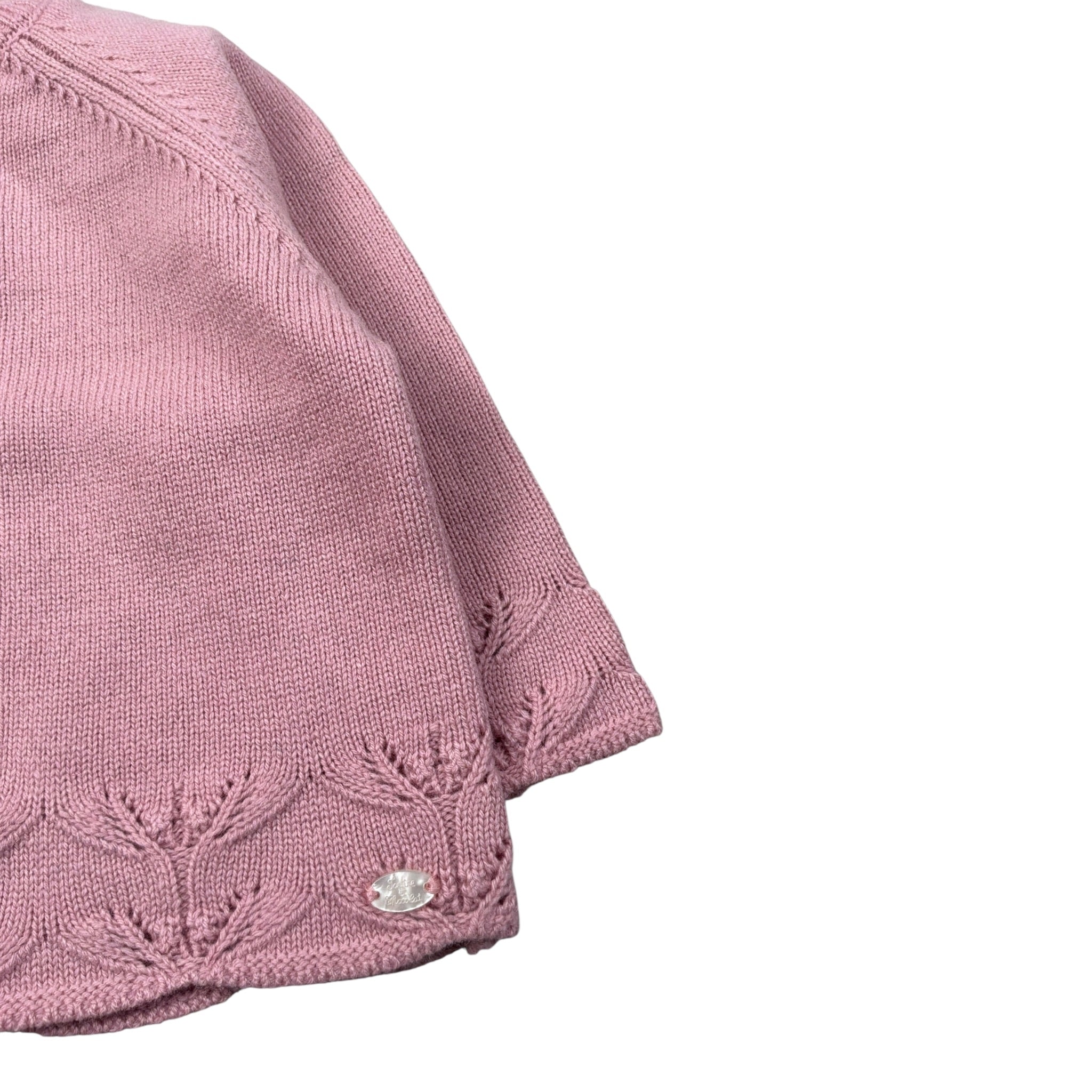 Tartine Et Chocolat Cardigan tinta unita con Ricami Rosa per Neonata CB18101 ROSA TARTINE ET CHOCOLAT 