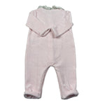 Tartine Et Chocolat Tutina Manica Lunga tinta unita In Ciniglia Rosa per Neonata CB32050 ROSA TARTINE ET CHOCOLAT 