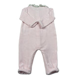 Tartine Et Chocolat Tutina Manica Lunga tinta unita In Ciniglia Rosa per Neonata CB32050 ROSA TARTINE ET CHOCOLAT 