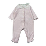 Tartine Et Chocolat Tutina Manica Lunga tinta unita In Ciniglia Rosa per Neonata CB32050 ROSA TARTINE ET CHOCOLAT 