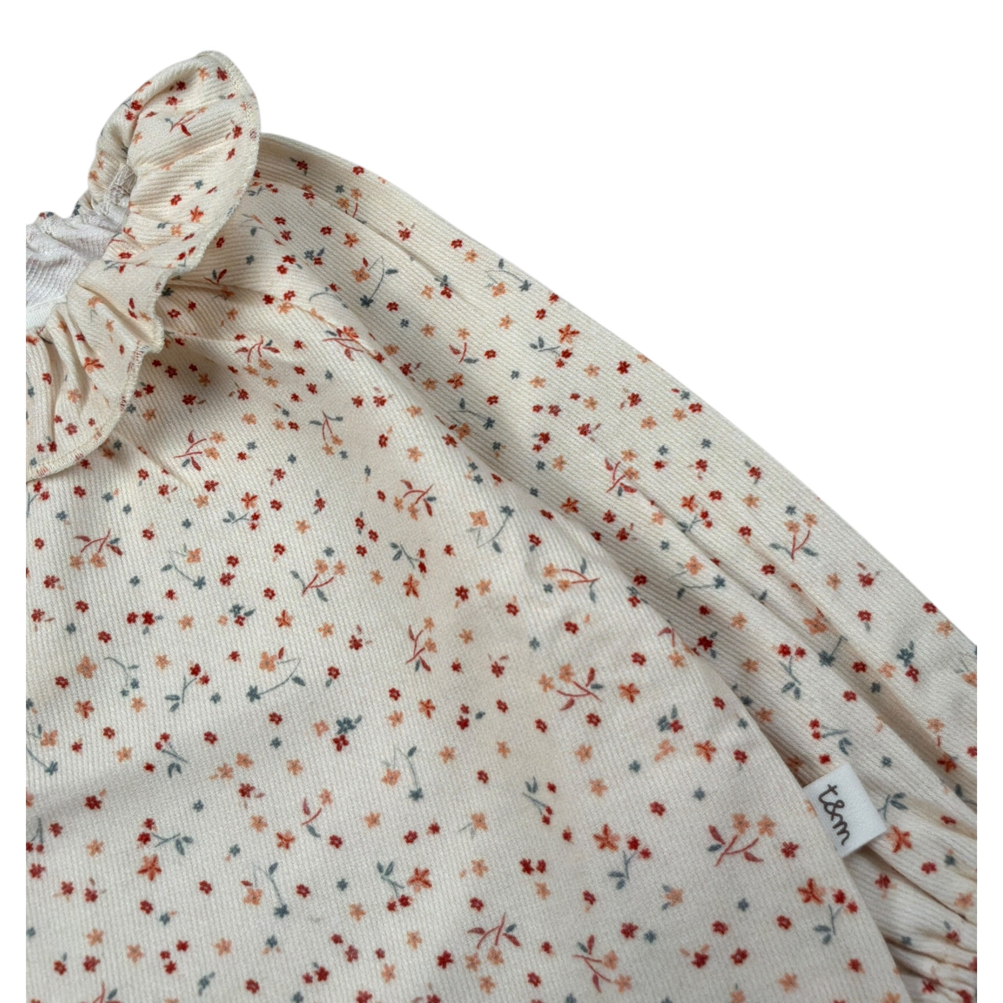 Teddy E Minou Camicia tinta unita con Stampa Fiori Beige per Neonata A25TCL0003C4147 BEIGE TEDDY E MINOU 