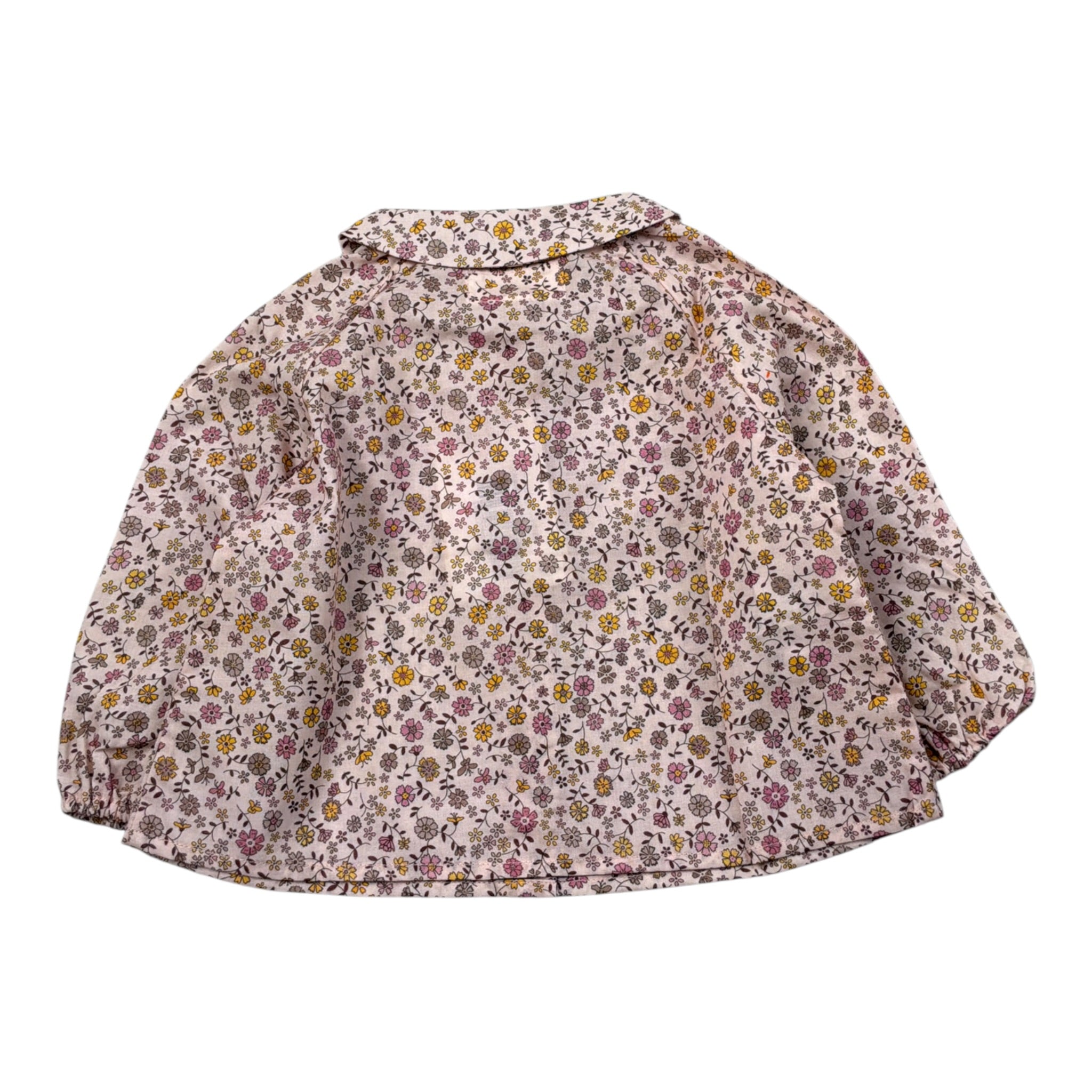 Teddy E Minou Camicia tinta unita con Stampa Fiori Rosa per Neonata A25TCL0004C0000 ROSA TEDDY E MINOU 
