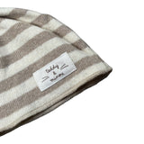 Teddy E Minou Cappello Bicolore con Fantasia A Righe Bianco/Beige per Neonato A25TEO0002M1091 BIANCO/BEIGE TEDDY E MINOU 