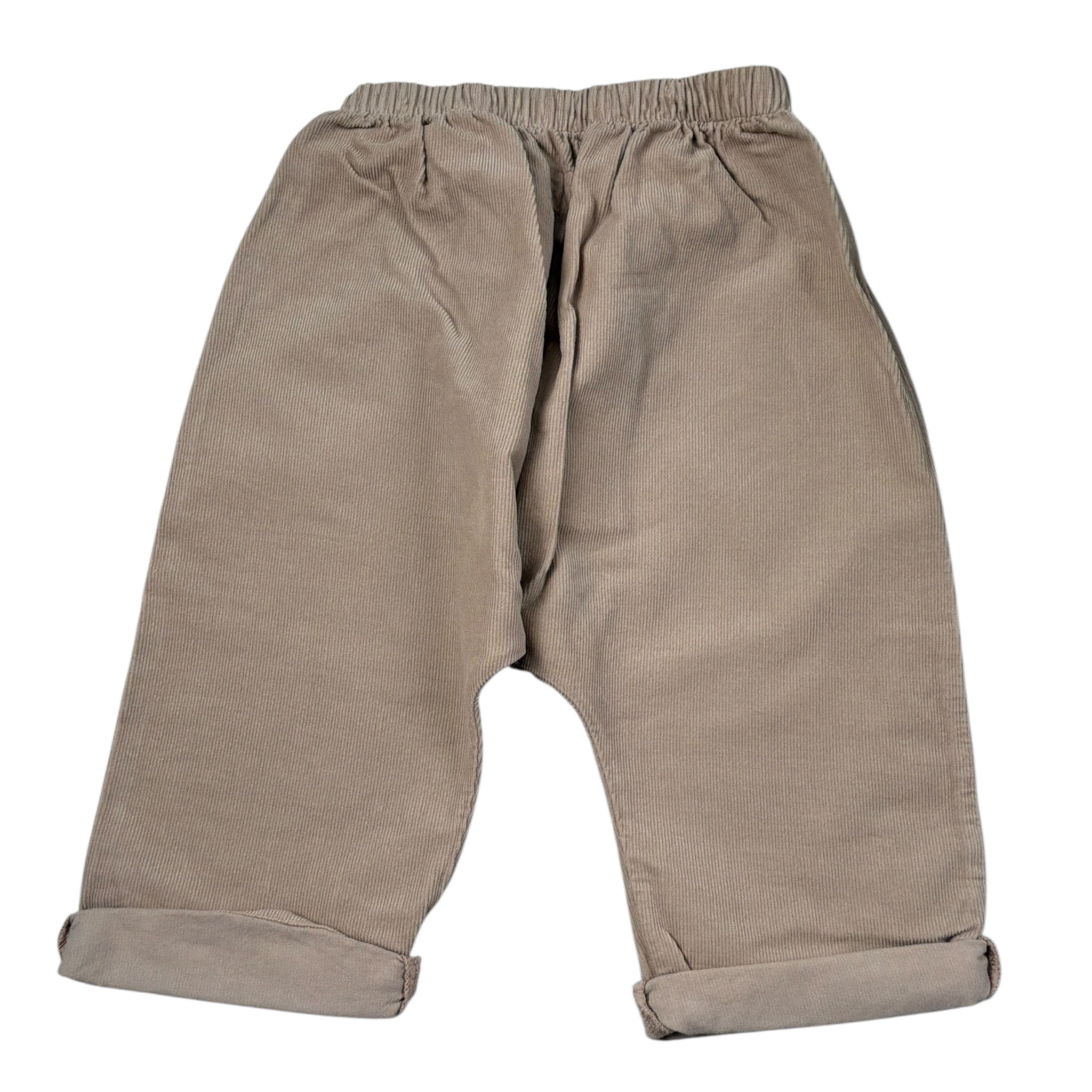 Teddy E Minou Pantalone tinta unita con Elastico In Vita Beige per Neonato A25TPL0005V6024X BEIGE TEDDY E MINOU 