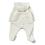 Teddy E Minou Tutina tinta unita con Zip E Cappuccio Bianco per Neonato A25TTP0002PE022 BIANCO TEDDY E MINOU 