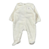 Teddy E Minou Tutina tinta unita con Zip E Cappuccio Bianco per Neonato A25TTP0002PE022 BIANCO TEDDY E MINOU 