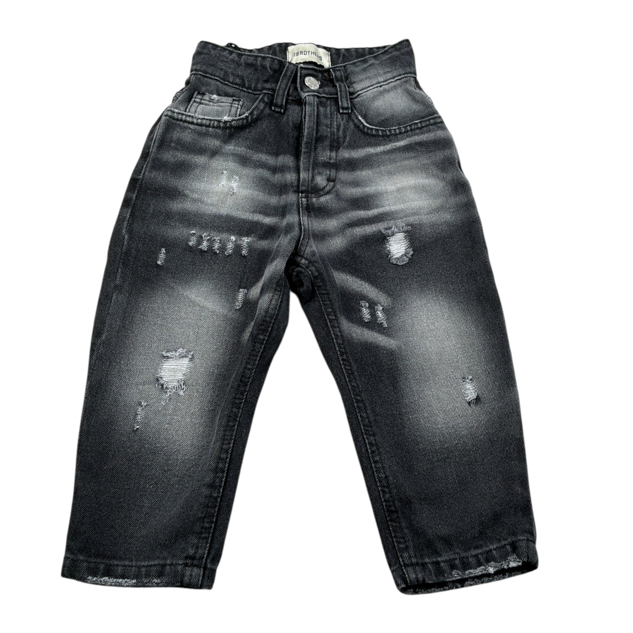 The Brothers Jeans tinta unita con Girovita Regolabile Nero per Bambino TK030 NERO THE BROTHERS 