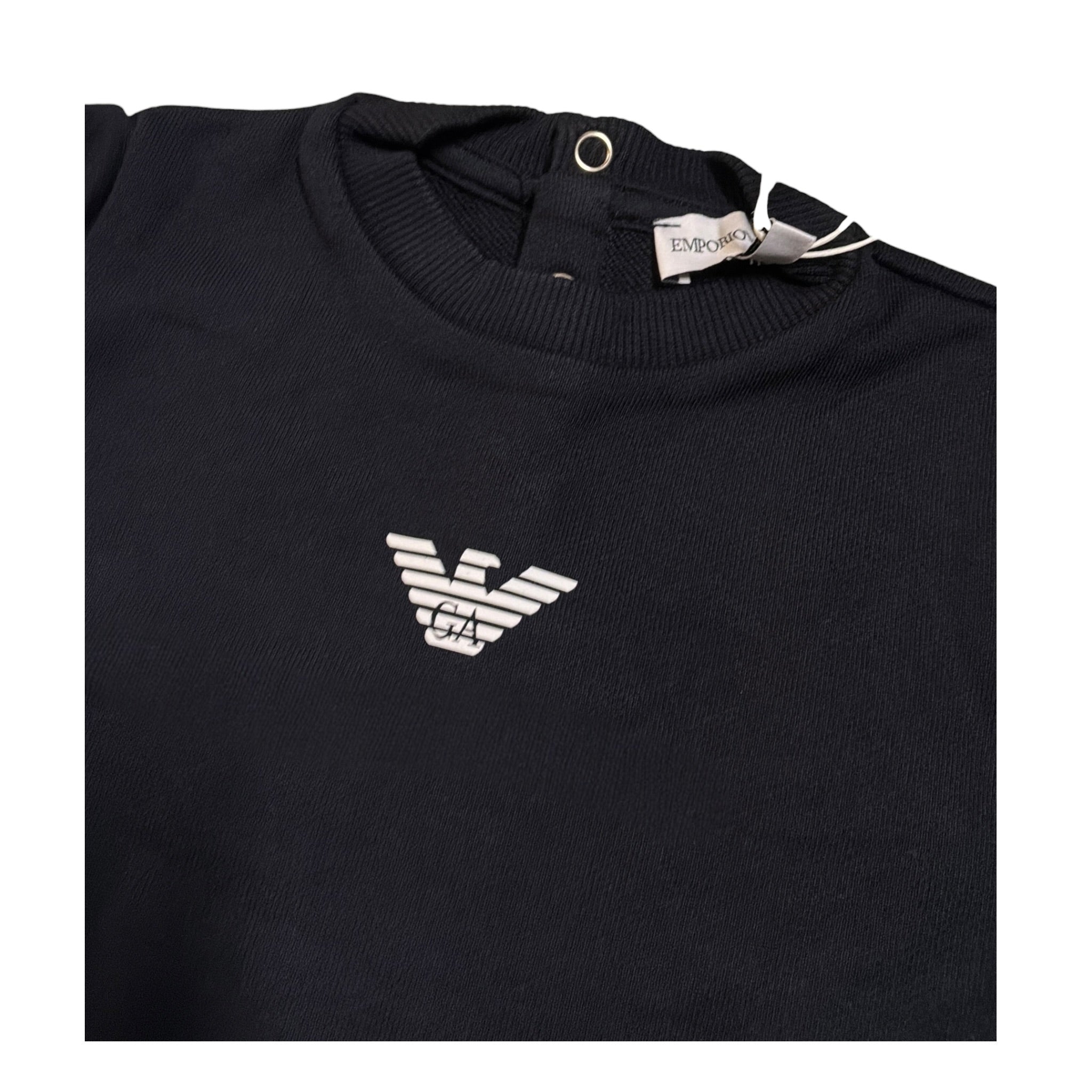 The Marc Jacobs Felpa Chiusa Girocollo tinta unita con Logo Blu per Bambino EB000301J BLU THE MARC JACOBS 