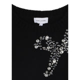 The Marc Jacobs Maglia Girocollo tinta unita con Applicazioni Nero per Bambina W60569 NERO THE MARC JACOBS 