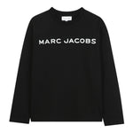 The Marc Jacobs Shirt Girocollo tinta unita con Stampa Nero per Bambino W60619J NERO THE MARC JACOBS 