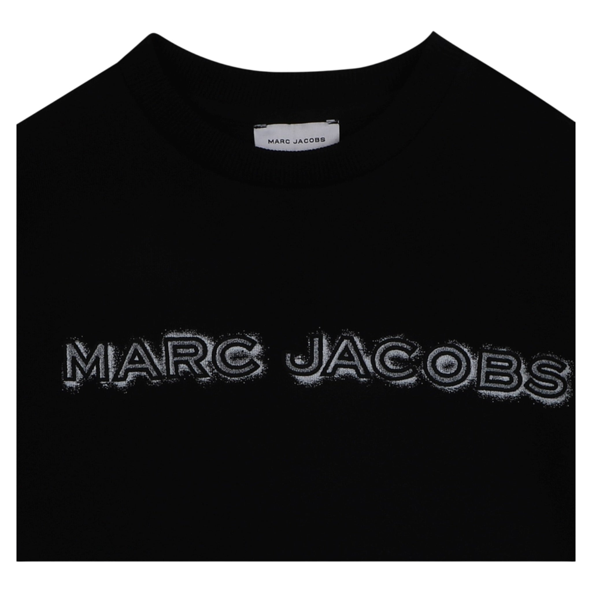 The Marc Jacobs Felpa Chiusa Girocollo tinta unita con Logo Nero per Neonato W60634N NERO THE MARC JACOBS 