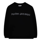 The Marc Jacobs Felpa Chiusa Girocollo tinta unita con Logo Nero per Neonato W60634N NERO THE MARC JACOBS 