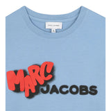 The Marc Jacobs T-Shirt Girocollo tinta unita con Stampa Azzurro per Bambino W60636 AZZURRO THE MARC JACOBS 
