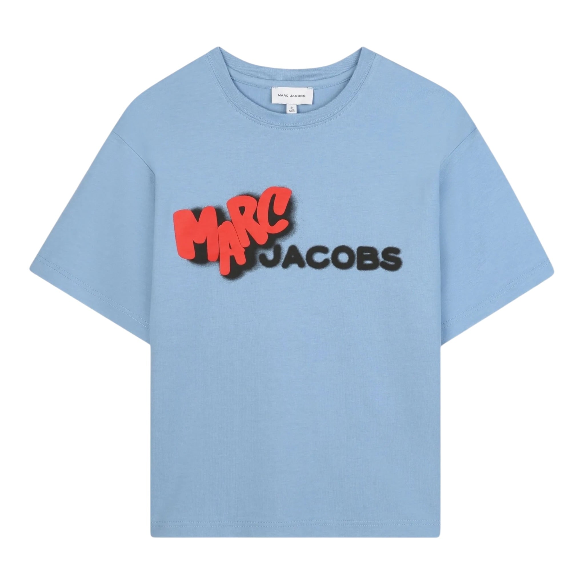 The Marc Jacobs T-Shirt Girocollo tinta unita con Stampa Azzurro per Neonato W60636N AZZURRO THE MARC JACOBS 