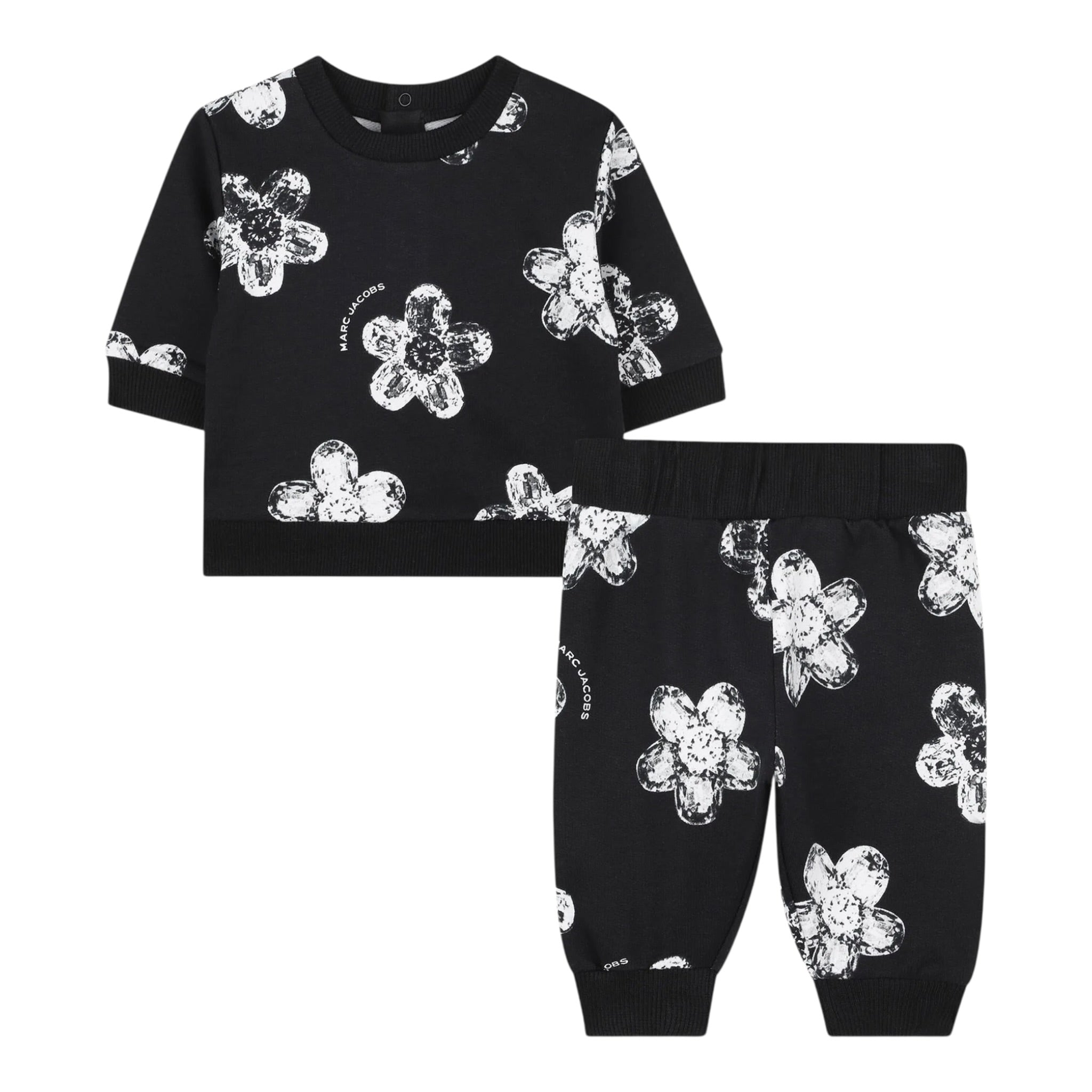 The Marc Jacobs Completo 2 Pezzi Felpa-Pantalone tinta unita Nero per Neonata W60661 NERO THE MARC JACOBS 