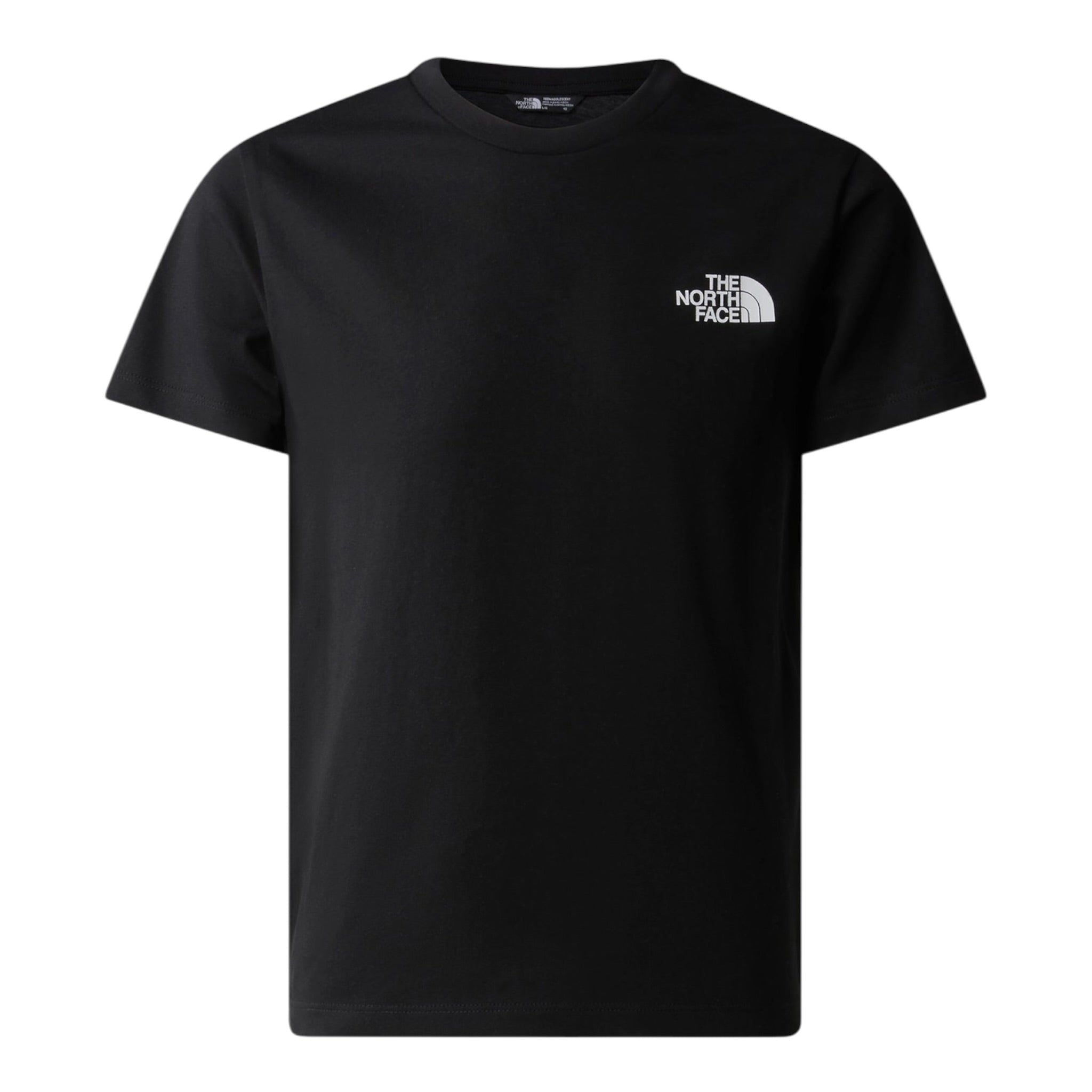 The North Face T-Shirt Girocollo tinta unita con Logo Nero per Bambino NF0A87T4JK3X NERO THE NORTH FACE 