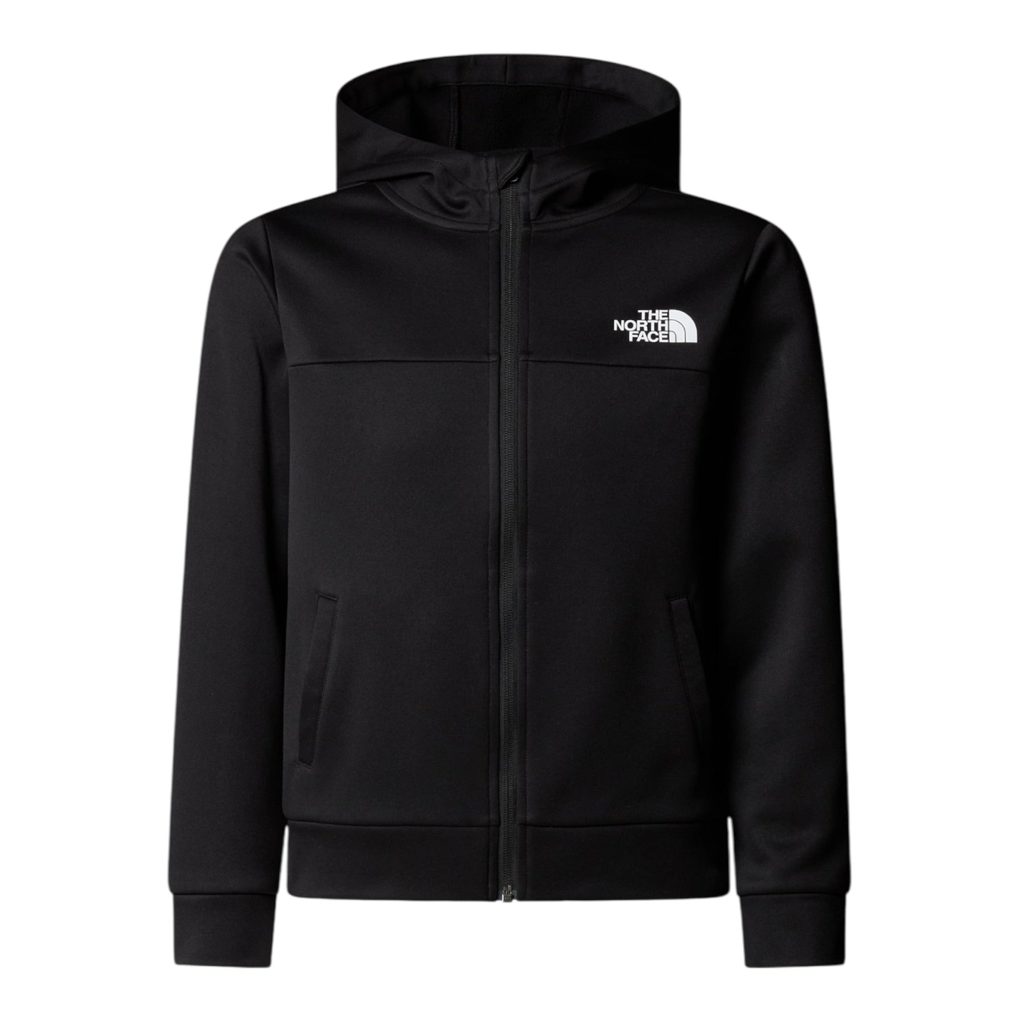 The North Face Felpa con Zip E Cappuccio tinta unita Nero per Bambino NF0A8EB6JK3 NERO THE NORTH FACE 
