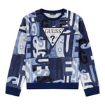 Guess Felpa tinta unita con Fantasia Blu per Neonato N5BQ05KAD74X BLU GUESS 
