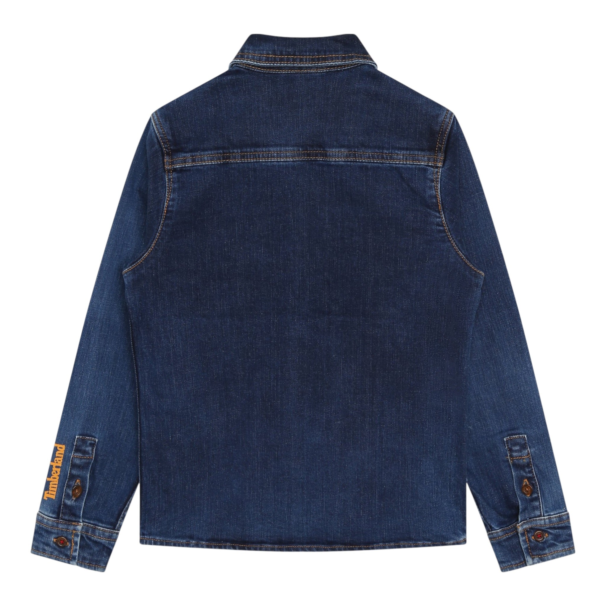 Timberland Camicia In Denim tinta unita Blu per Bambino T25U46 BLU TIMBERLAND 