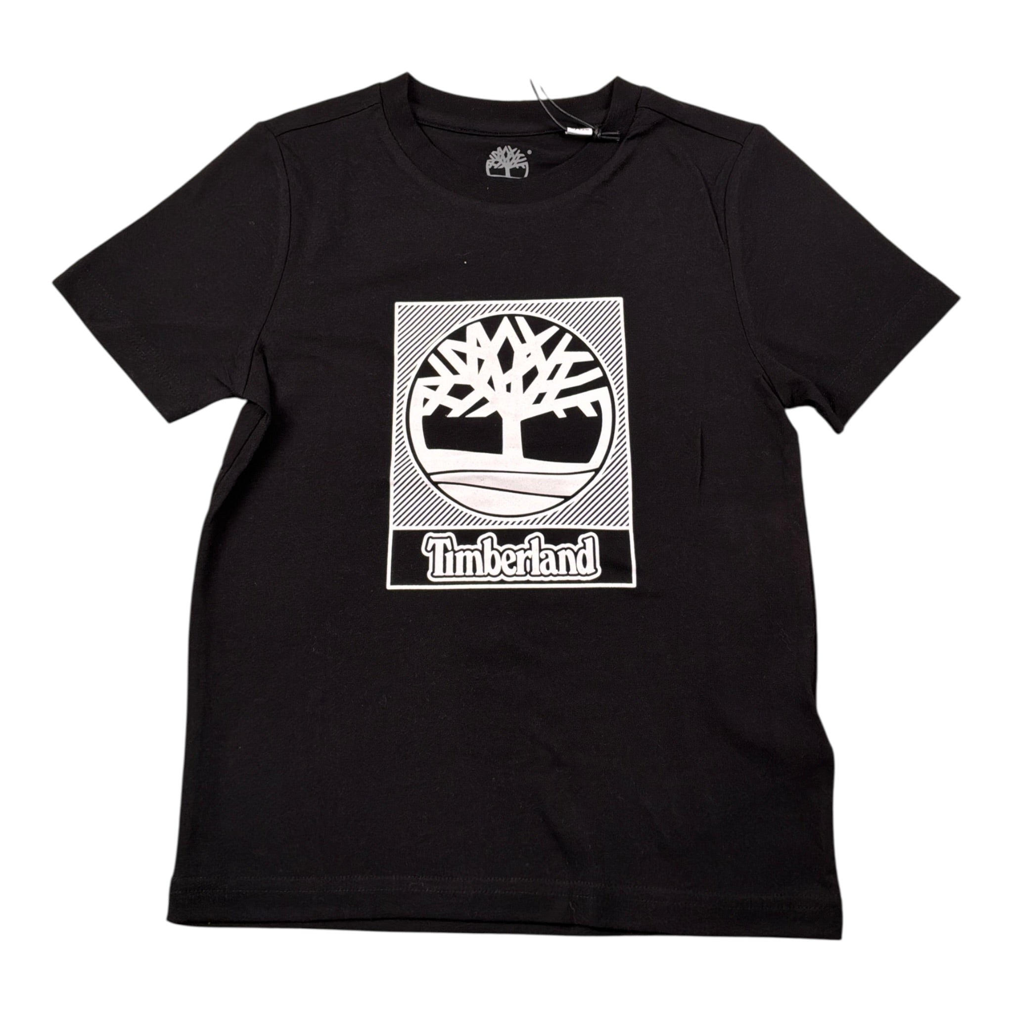 Timberland T-Shirt tinta unita con Stampa Nero per Bambino T60381 NERO TIMBERLAND 